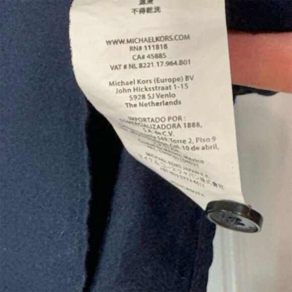 Michael Kors Men's Blue Short Sleeve Button-Down Shirt Logo L Old Money Designer - Picture 8 of 8